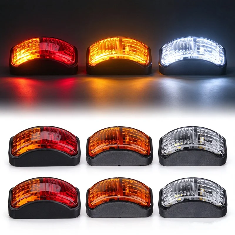 2PCS Car LED Lamp Side Marker Light Truck Trailer Rear Indicator Light for RV Lorry Bus Signal Lamps 12V 24V Clearance LED