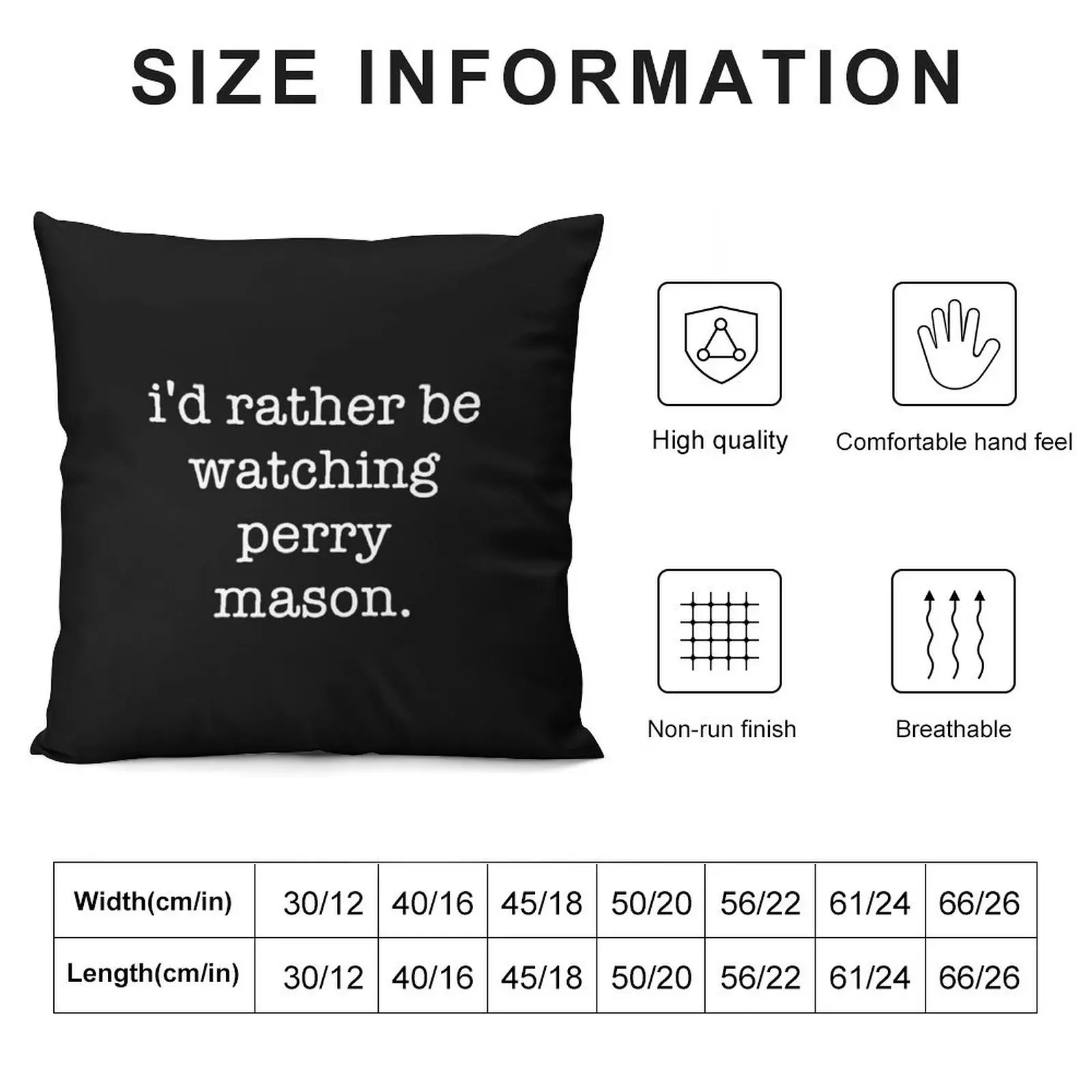 Rather Be Watching Perry Mason TVShow Throw Pillow Marble Cushion Cover Christmas Pillow Cases pillow