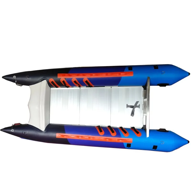 CE Wholesale Factory Hypalon High Speed  Inflatable Catamaran Zapcat With 50 Horsepower Outboard Motor