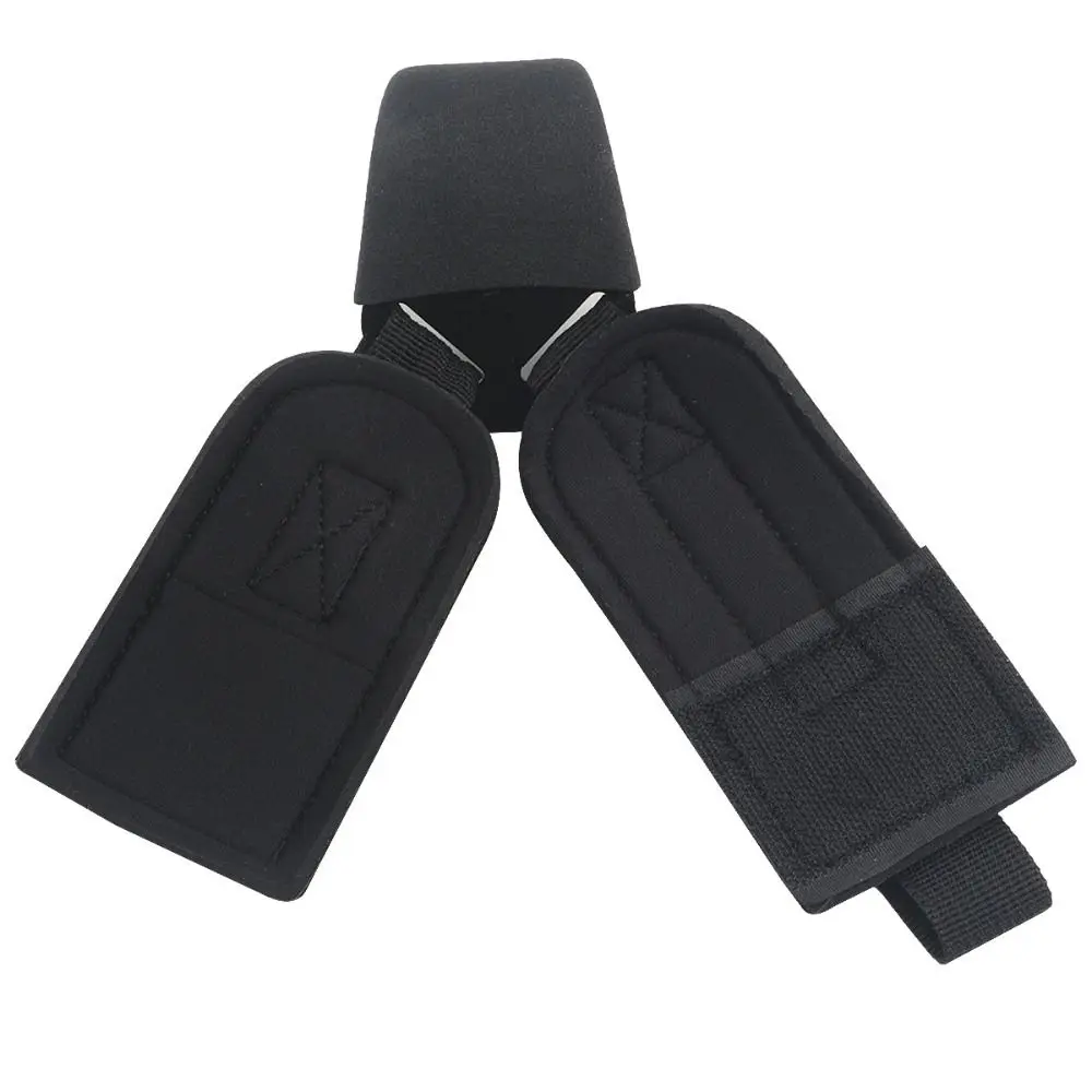 1 par de correas de elevación tipo gancho de dominadas, gancho de agarre de levantamiento de pesas ajustable, protector de muñeca de energía auxiliar antideslizante suave