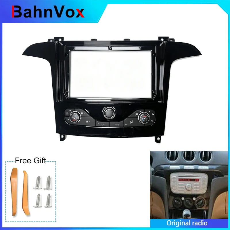 10 inch Android Car Radio frame for Ford S-MAX 2din Stereo GPS Fascia bezel Panel Adapter wire