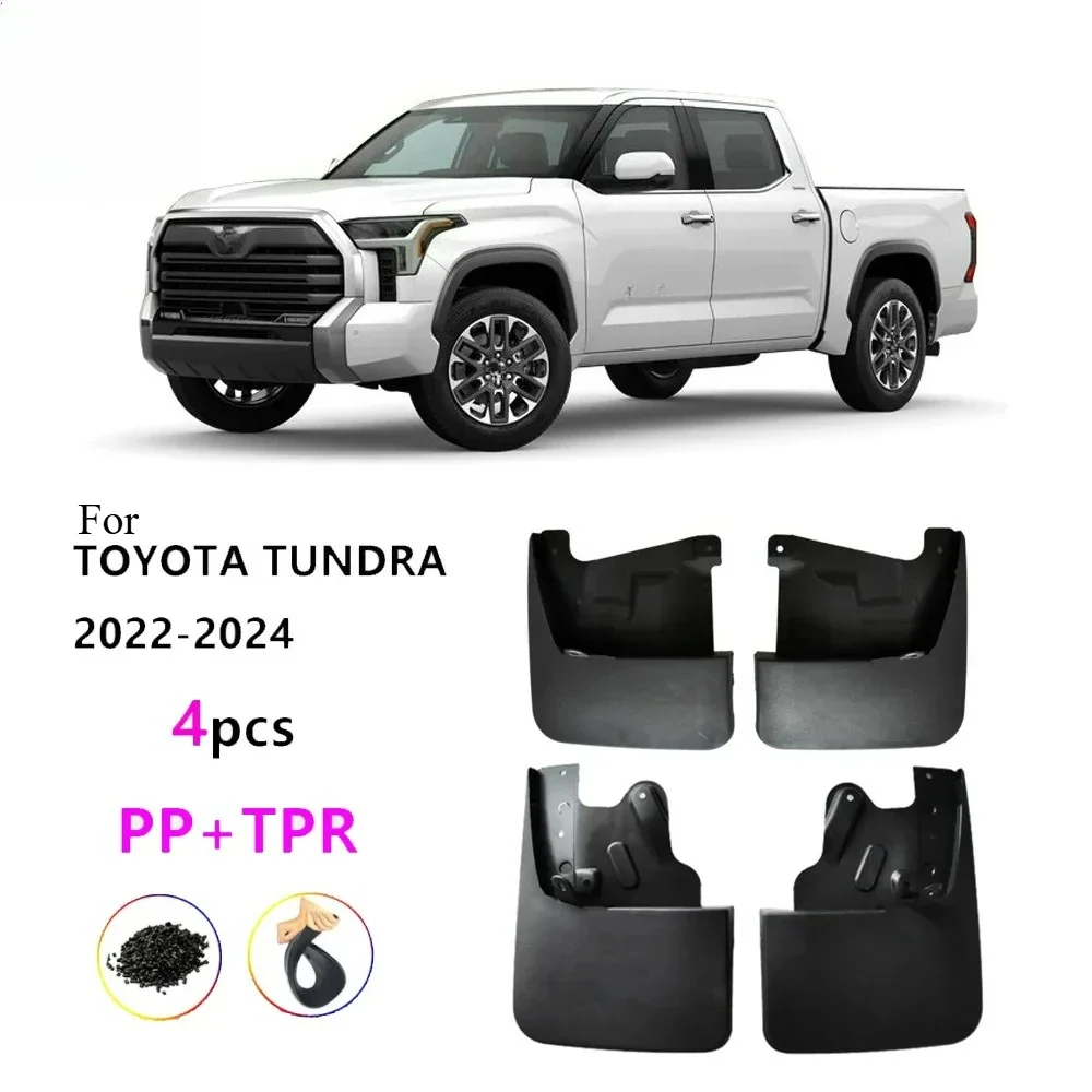

MudFlaps For TOYOTA TUNDRA 2022 2023 2024 2025 Mudguards Mud Flaps Splash Guards Front Rear Wheels Fender Car Accessories 4Pcs