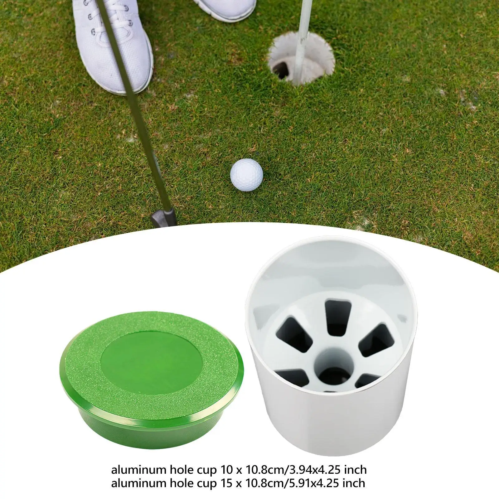 Golf Hole Cup com tampa, Bandeira Hole Holder, Putting Practice