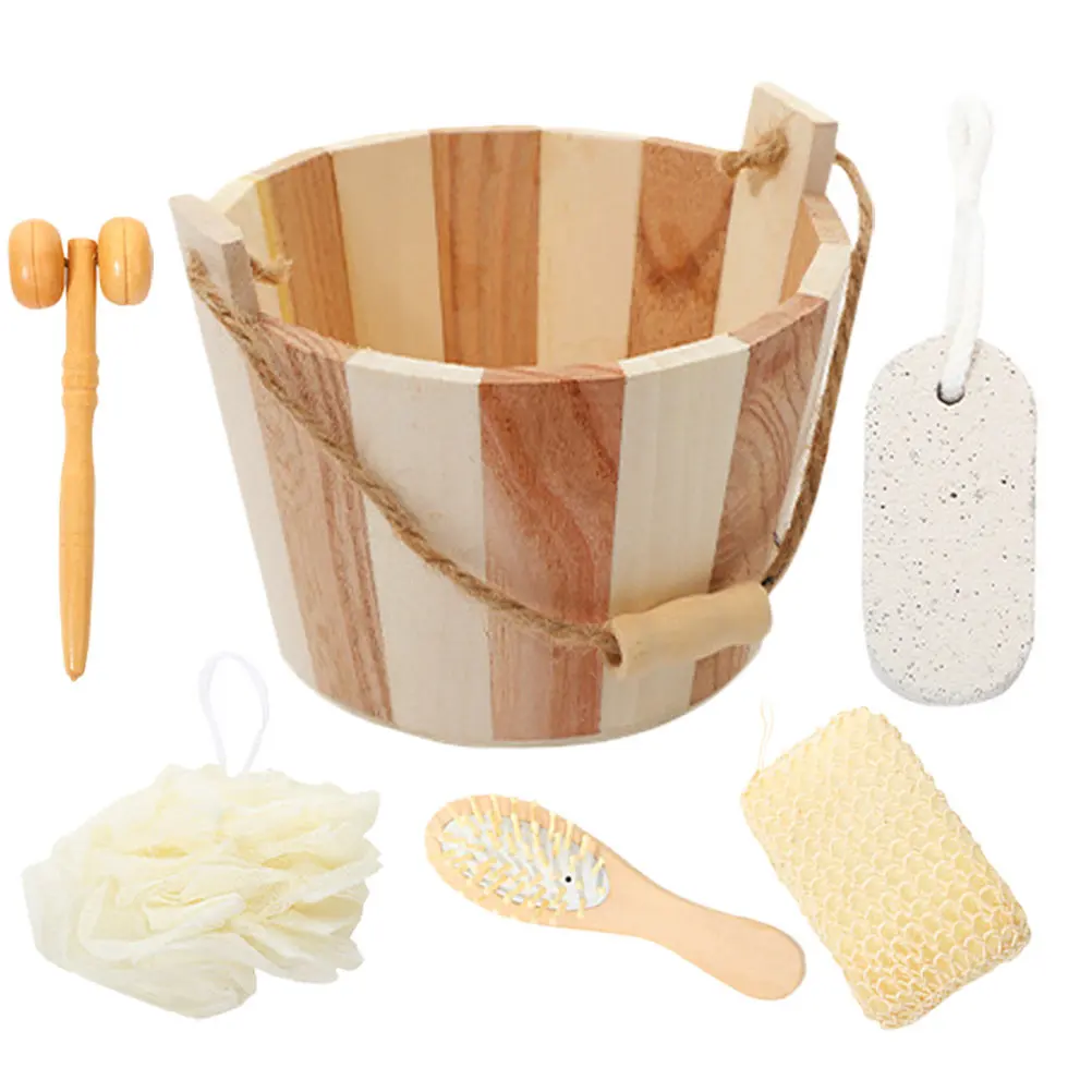 

1Set Body Scrubber Bath Tool Kit Soft Exfoliating Body Cleaning Scrubber Set with Foot Scrubbing Tool for Bathing