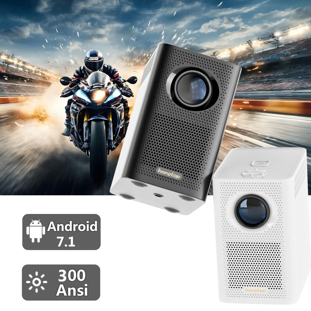 S30 Smart Projector Android 7.1 Full HD 1080P WiFi 2GB 16GB With HIFI Speaker 300ANSI BT Portable Projector