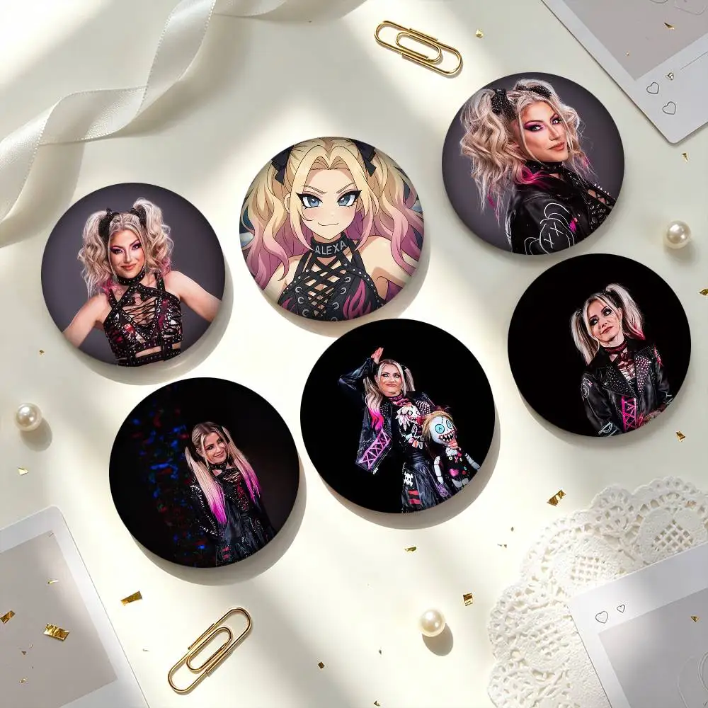 D-Dark Arena A-Alexa Bliss  25 32 44 58 75mm Badges Personalized Round Brooches Pins Accessory Gift