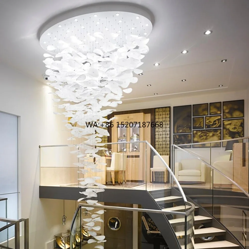 Duplex Room Living Room Glass  Large Crystal