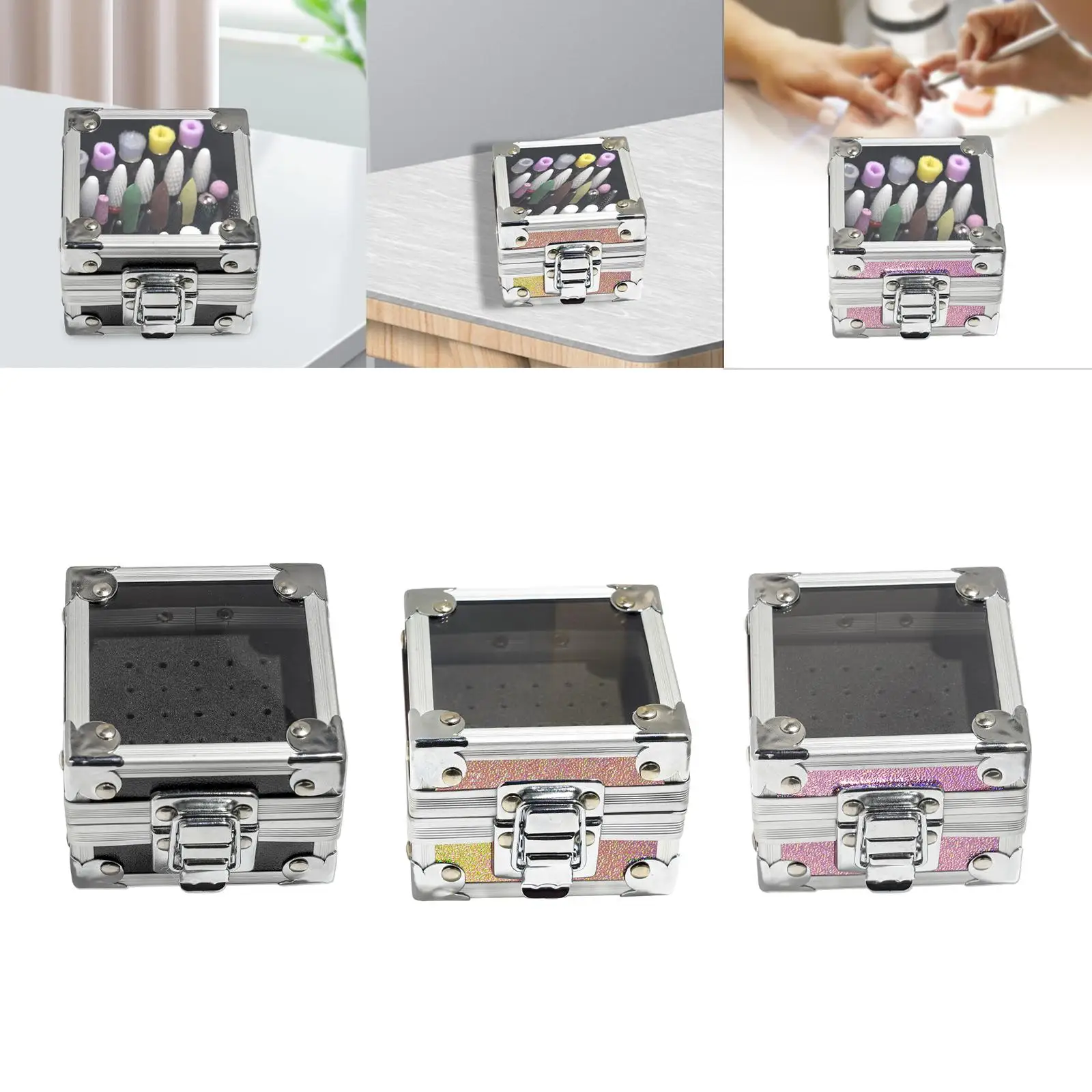 Держатель для сверл для ногтей, пылезащитный для шлифовальных головок для дизайна ногтей, для ежедневного использования для женщин