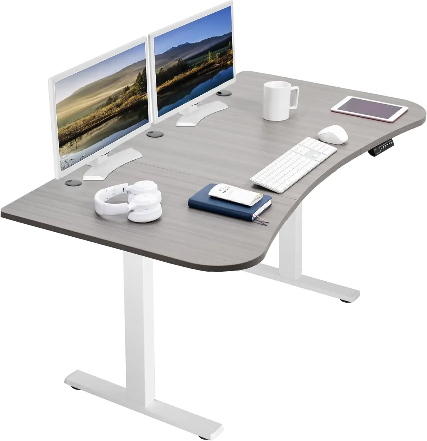 

Electric 63 x 32 inch Standing Desk Workstation, Memory Controller Height Adjustment, 1B Series, DESK-KIT-1W1G