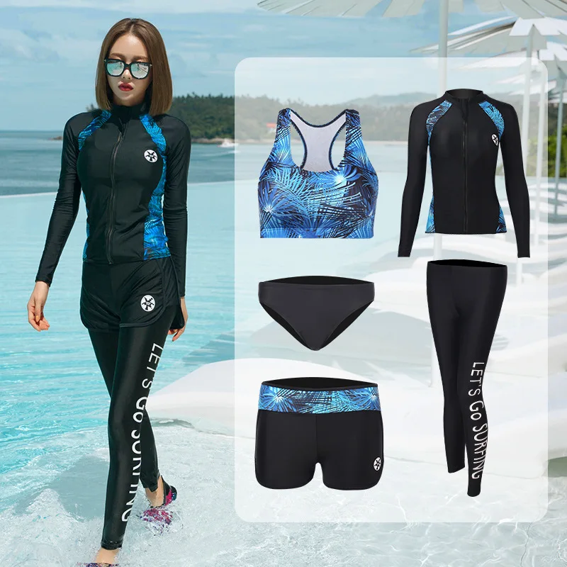 Couple Sports Diving Suit Men and Women Split Snorkeling Surfing Slim Water Wicking and Quick-drying Swimsuit Suit