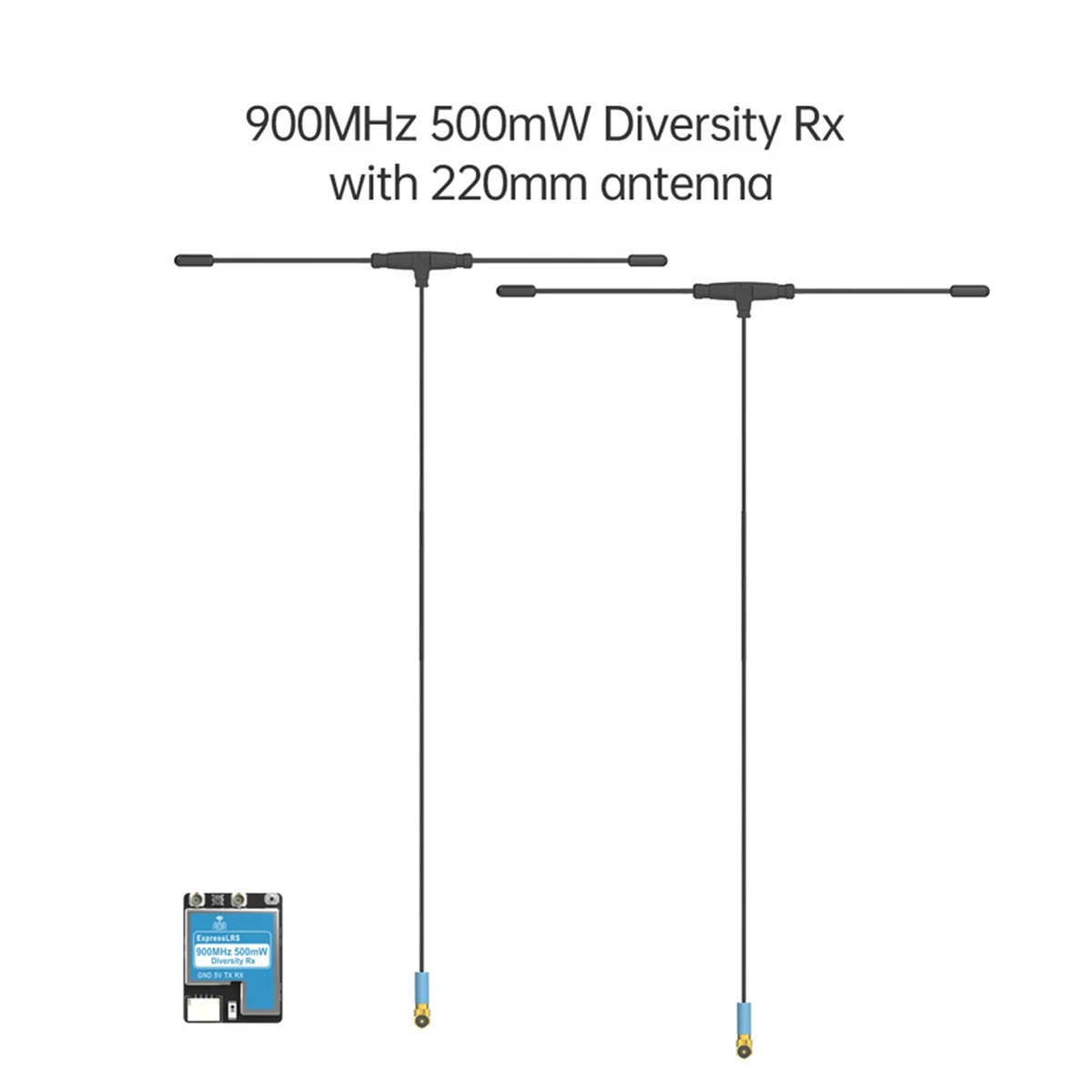 For IFlight ELRS 868/915MHz Receiver True Diversity RX FPV VRX Dual 220mm Antenna Receiver for FPV Drone