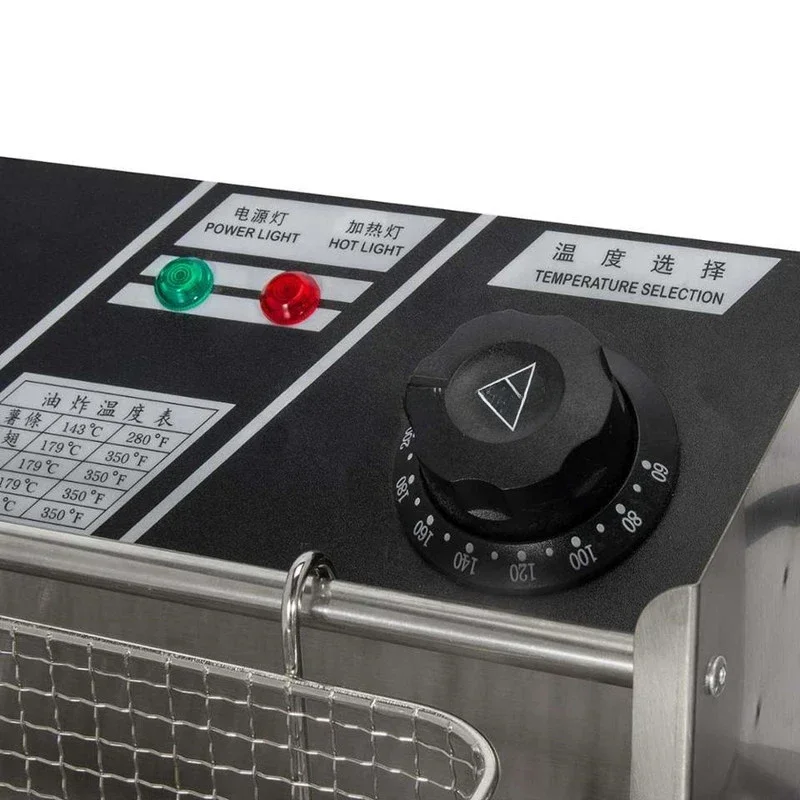 Restaurant Fries Chips Frying Machine / Double Tank Industrial Electric Commercial Deep Fry 220V