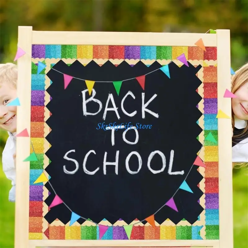 E65E Decorations School Bulletin Board Border Wall Locker Decoration Bulletin Board