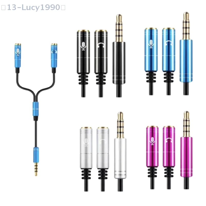 

3.5mm Audio Splitter Cable For Computer Laptop Jack 3.5 Mm 1 Male To 2 Female Microphone Headphone Y Splitter AUX Cable