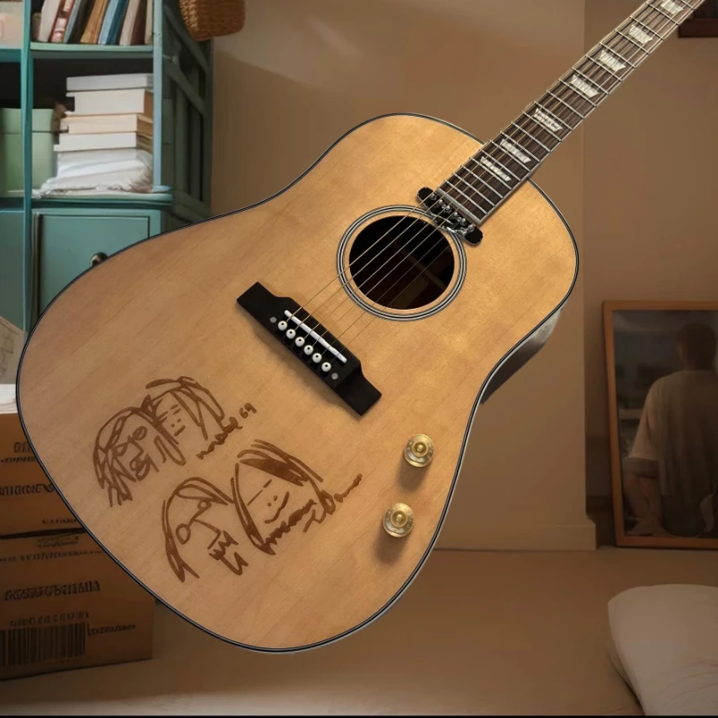 

Акустическая гитара J160 Lemon Signature Picea Asperata с корпусом из палисандра и грифом из палисандра, для начинающих, бесплатная доставка