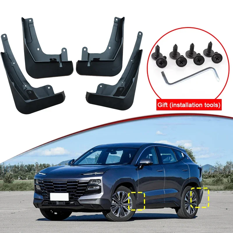 

Car Styling For Jetour Dashing 2023 2024 ABS Car Mud Flaps Splash Guard Mudguards MudFlaps Front Rear Fender Auto Accessories
