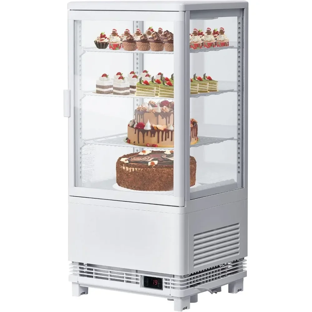 

Commercial Display Refrigerator, 2.7 Cu. Ft./78L Countertop Pastry Refrigerated Display Case with Led Lighting, Air-Cooling, Fro