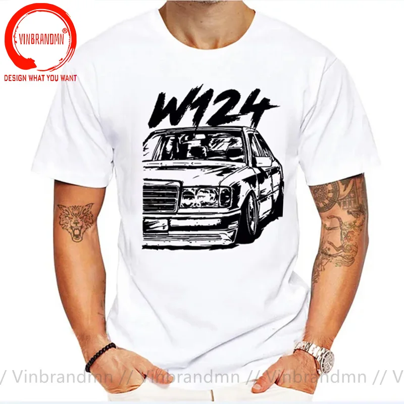 Fashion Vintage W124 Drive The Classic T shirts Success Business Man Old Classical W124 Enthusiast Tuning Lover T-Shirt