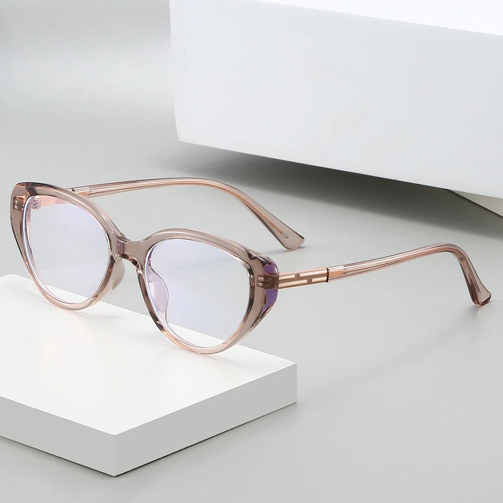 Cat Eye TR90 Eyeglass Frames Plate Insert Temple Fashion Myopia Prescription Non‑prescription Optical Eyewear Unisex
