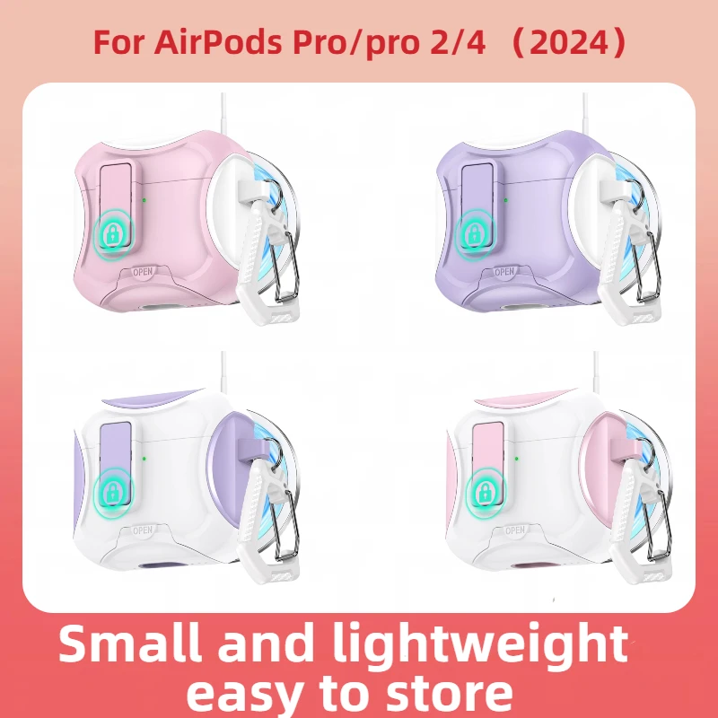 

Magnetic Headphone Case With Stand - Compatible For AirPods Pro 2/Pro/4 (2024) Earphone Protective Case Multi-Functional Cover