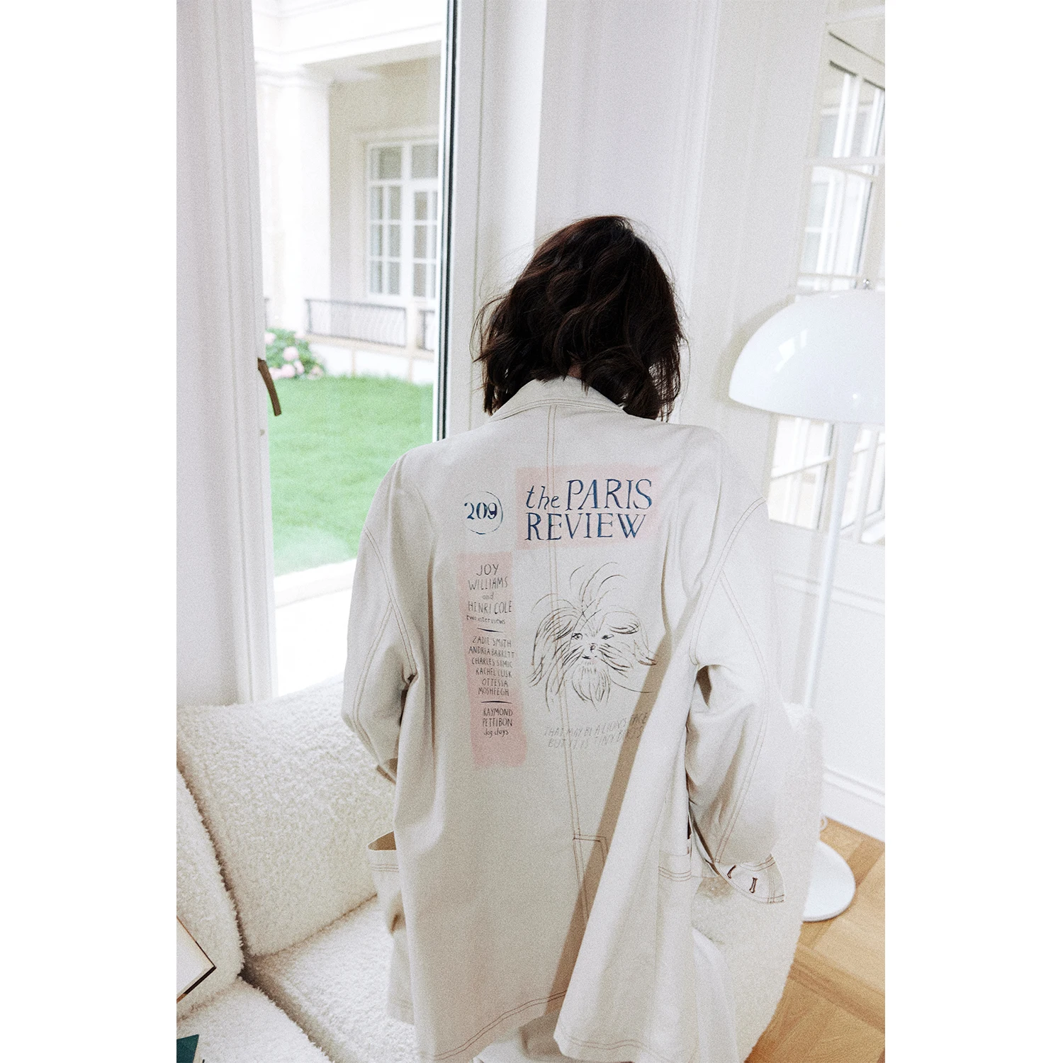 

Женский пиджак Rosebanks с принтом собак, свободного кроя, с длинными рукавами, из смесовой ткани, повседневная элегантная верхняя одежда для работы