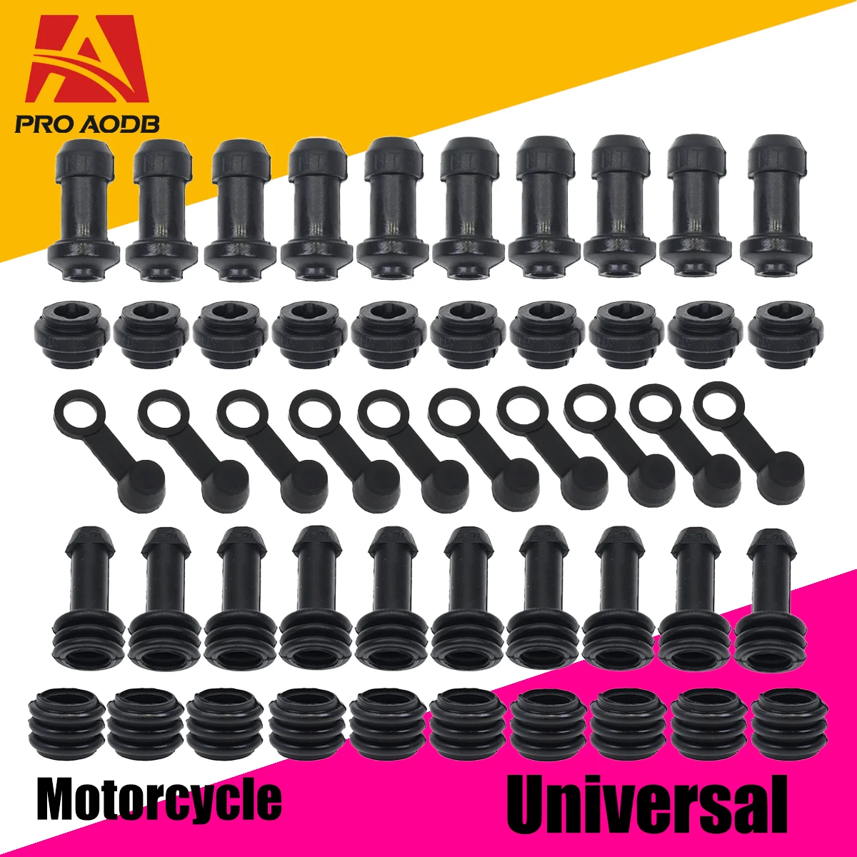 

10Pcs 8mm Car Brake Pump Dust Cap Oil Drain Screw Cap Brake Caliper Bleed Nipple Black Screw Dust Caps Cover Rubber Motorcycle