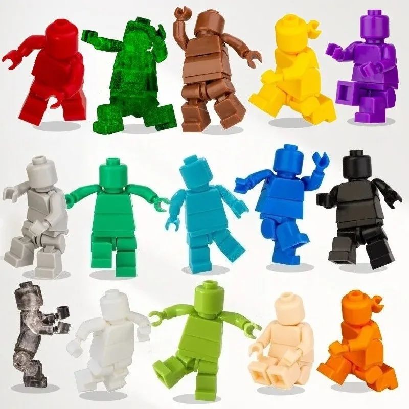 Juguetes de construcción de plástico DIY para niños, figuras de acción combinadas, bloques de construcción, accesorios compatibles, juguete disponible en varios colores