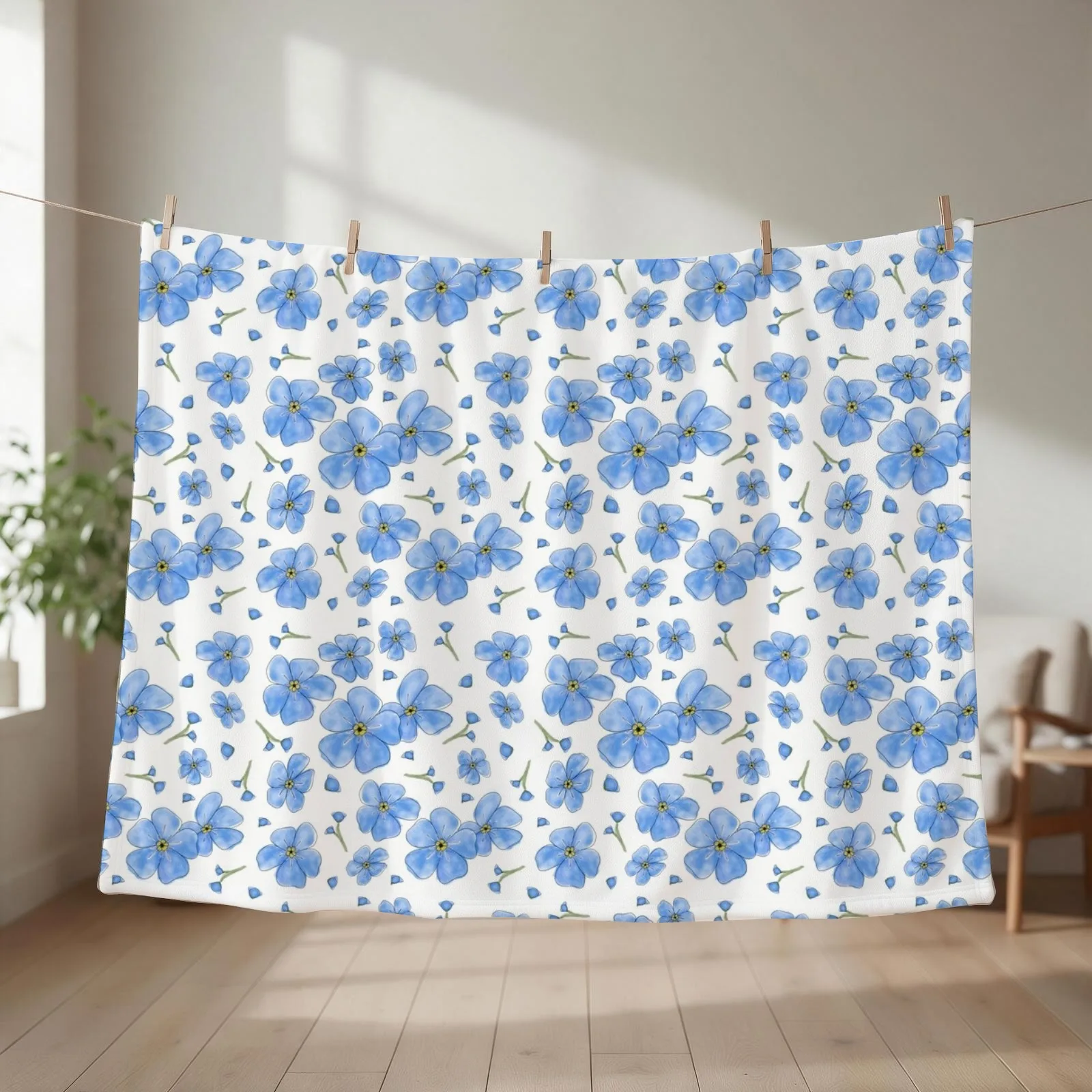 Forget Me Knot Pattern Throw Blanket couch cozy soft plush fuzzy picnic outdoor blanket