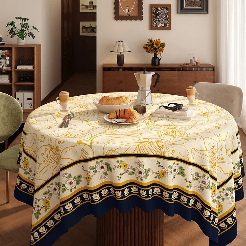 Fashion Pvc Printed Tablecloth Bohemian Retro Waterproof Dining Table Decoration Durable Anti-Scratch Holiday Party Table Mat