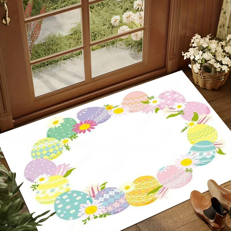 Light Color Carpet Easter Eggs Bedroom Decor Soft Rugs Living Room Decoration Chair Floor Mat Sofa Carpet Home Alfombra Gift Rug