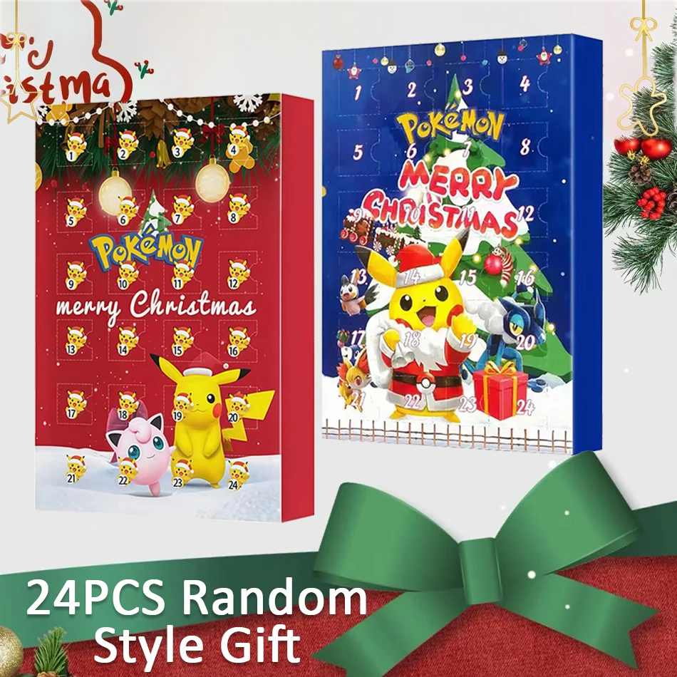 

ГОРЯЧАЯ ПРОДАЖА, Рождественский адвент-календарь с покемонами, 24 шт., каваи, Пикачу, аниме-фигурки, детские игрушки для мальчиков и девочек, рождественские подарки