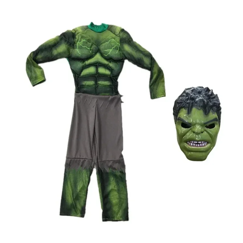 Sky01 dzieci zielone superbohaterowie Anime Cosplay kostiumy mięśniowe z rękawiczkami chłopcy urodziny Halloween karnawał Party Hulk sukienka UpSd01 $