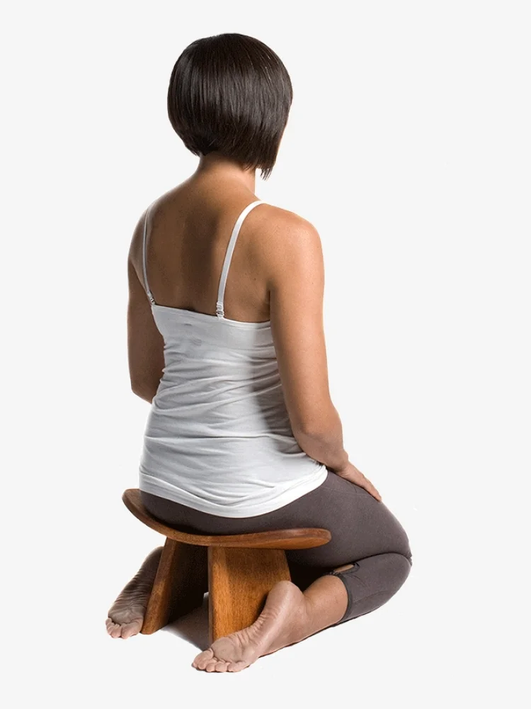 Ergonomic solid wood meditation stool mindfulness meditation chair prayer kneeling stool yoga chair Japanese low stool