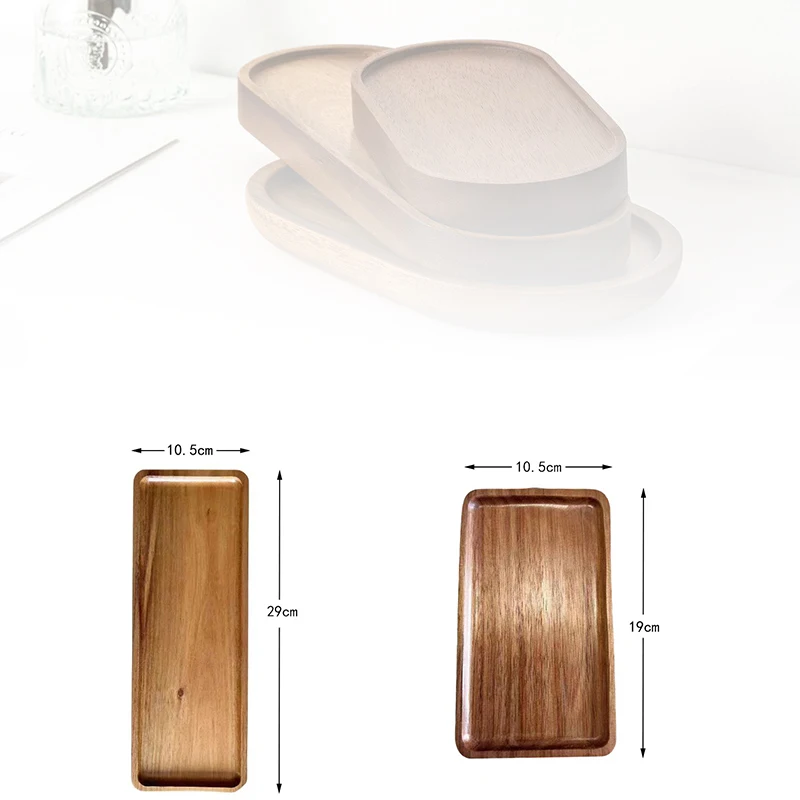 Japanese-Style Solid Wood round Dessert Plate Wooden Tray Snack Plate Dried Fruit Plate - Traditional Wood Tableware for Serving