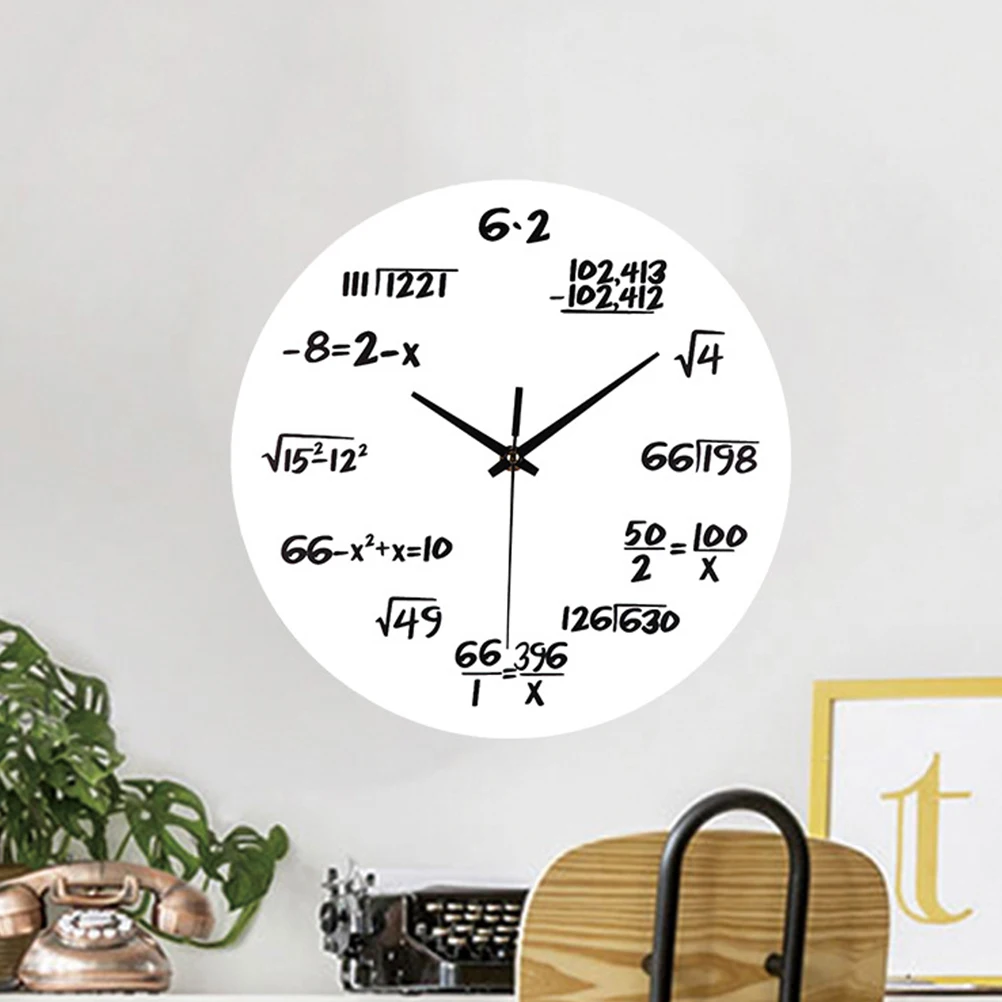 

Creative Mathematical Formula Wall Quartz Digital Clock For Home Office Decorative Modern Math Clock Classroom Teacher Gift