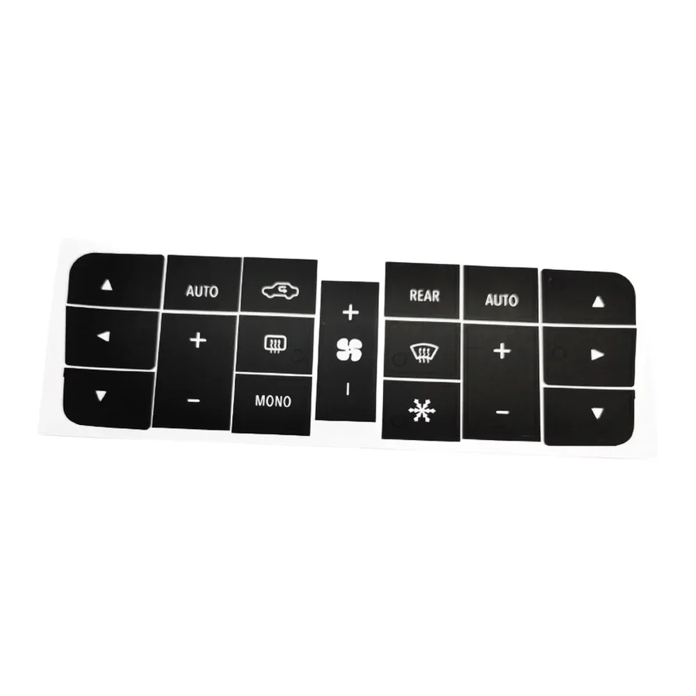 Black Vinyl Decal Sticker for Maserati QP For Granturismo Dashboard Climate Control Buttons White Characters Clear Readability
