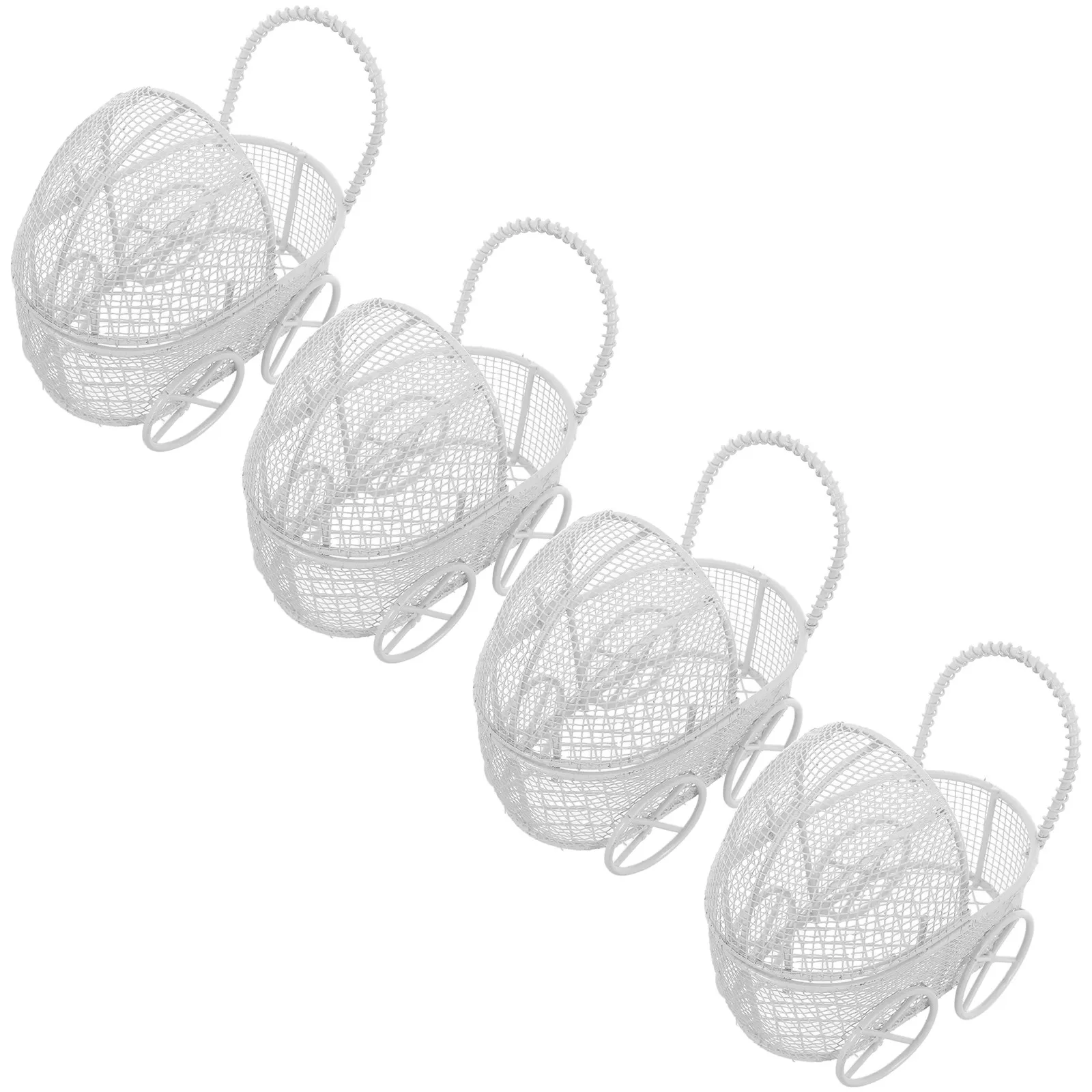 

4Pcs Miniature Baby Stroller High Simulation Baby Carriage for Dollhouse Accessories Kids Pretend Play Small Stroller Decoration