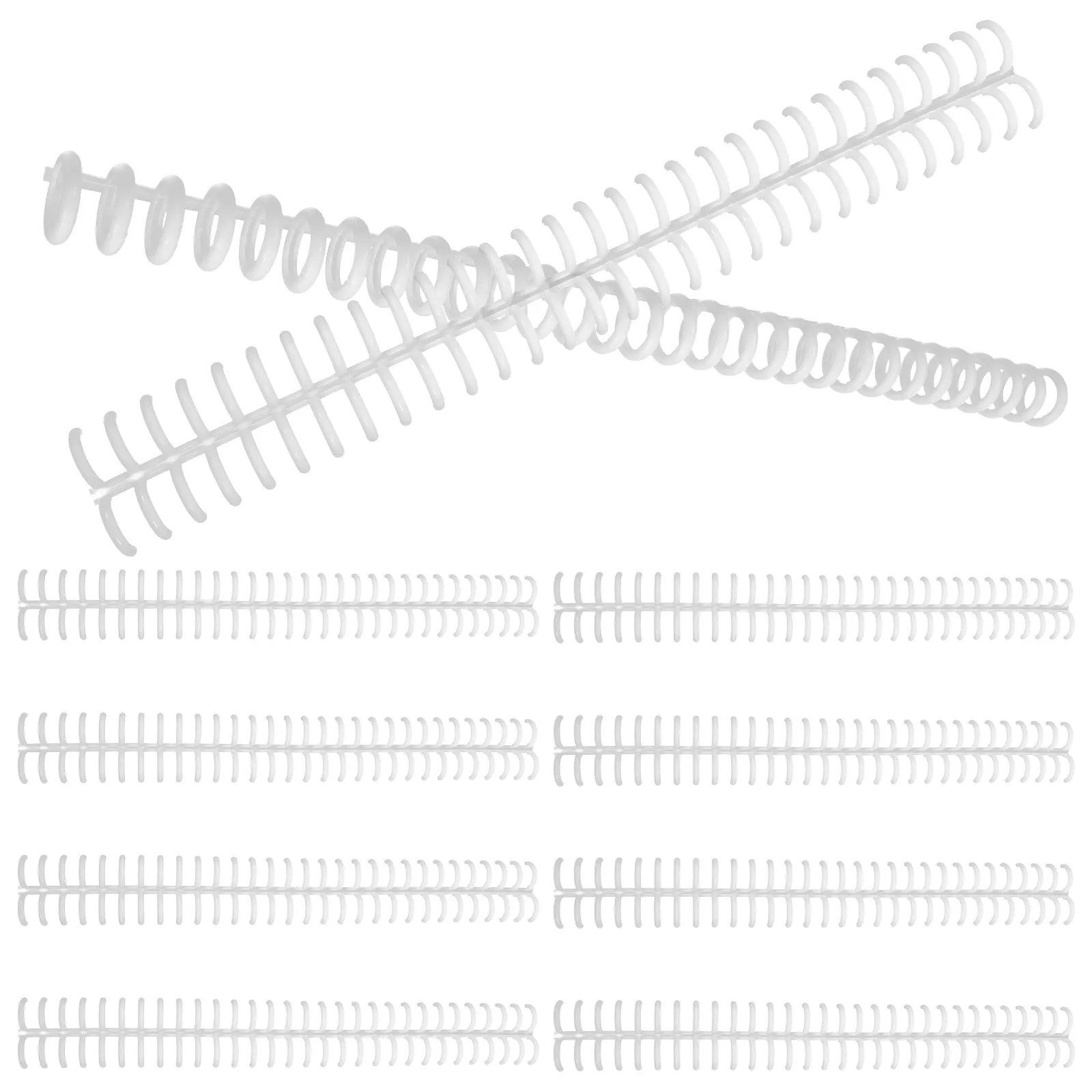 10Pcs Plastic Loose Leaf Binder Rings Hinged Binding Rings Replacement Notebook Coils for Notebook Binding Scrapbook Book Binder