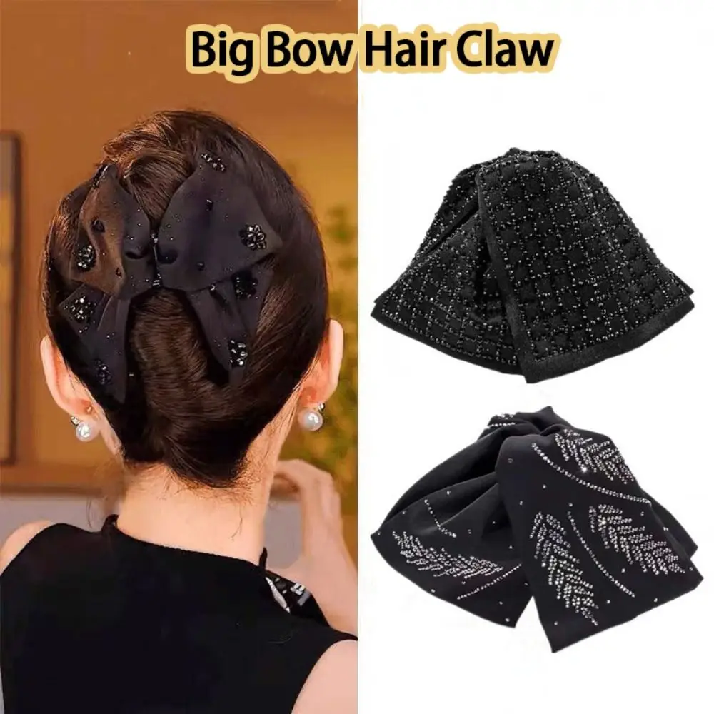 

New Retro Hair Claw Elegant Big Bow Hair Clips Hairpins Hair Accessories