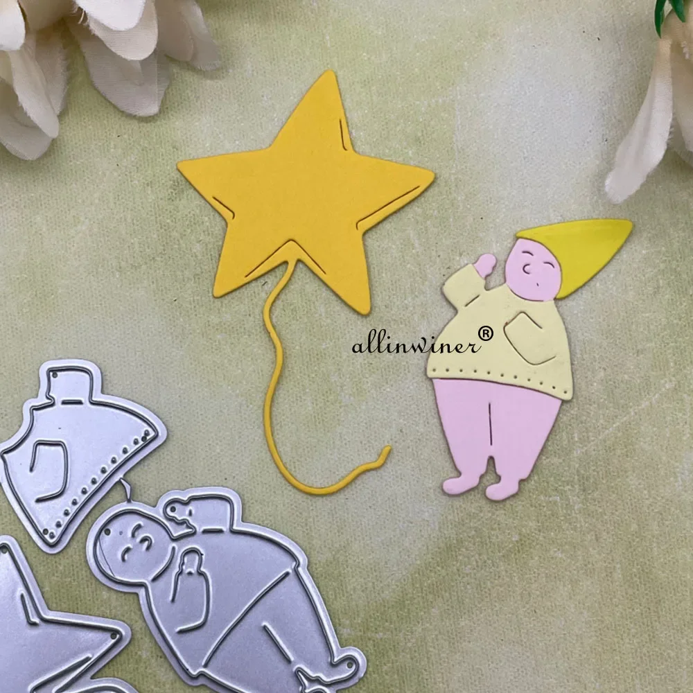 New Star Balloon Dwarf decoration DIY Craft Metal Cutting Die Scrapbook Embossed Paper Card Album Craft Template Stencil Dies