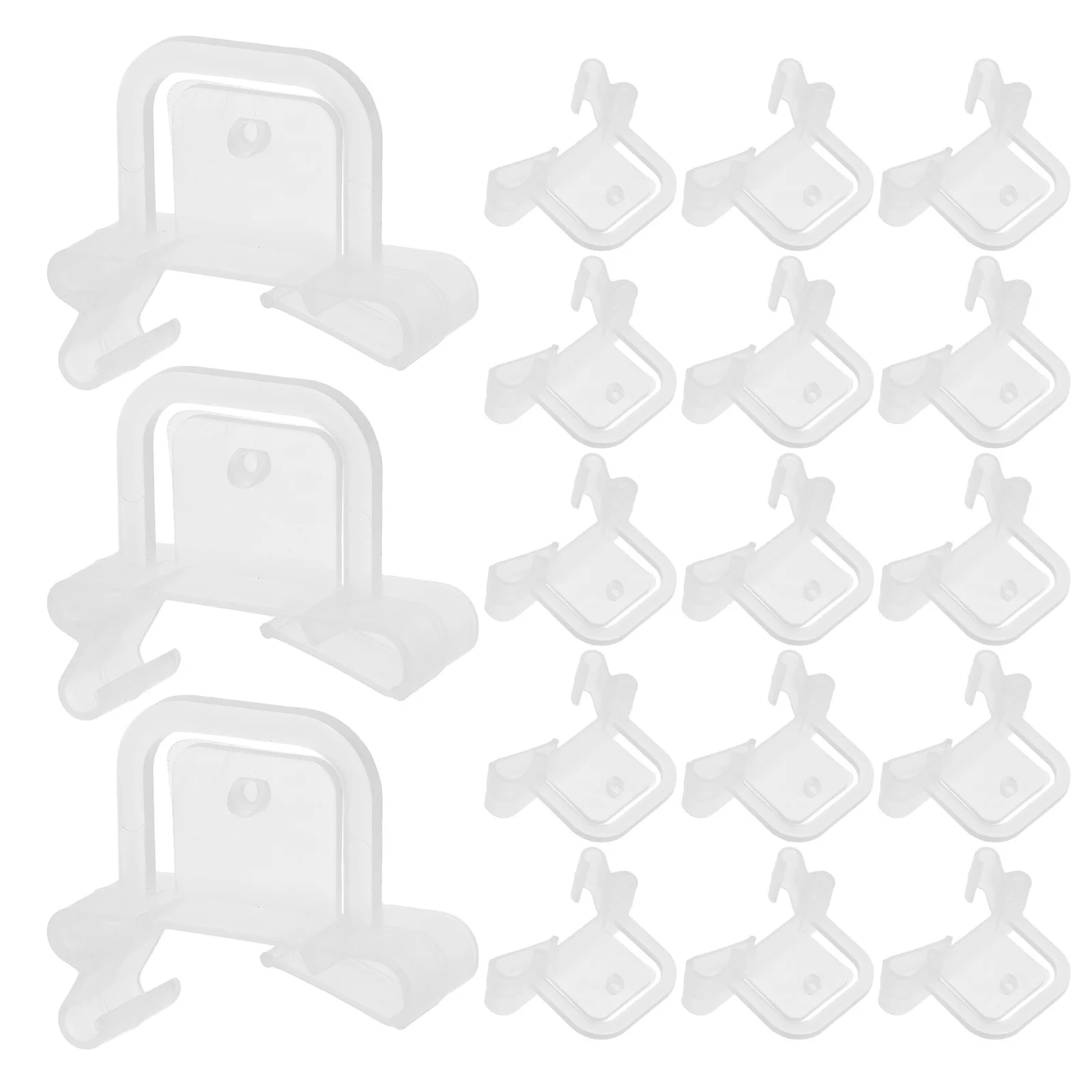 

100Pcs Clear Plastic Shelf Card Buckle Clips Channel Holder Clips Supermarket Advertising Card Grip for Shelves