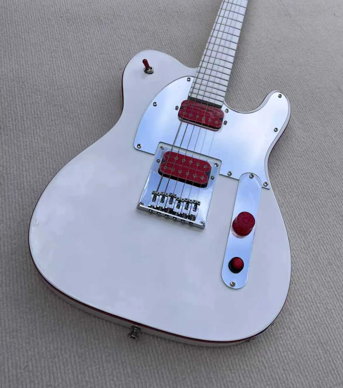 2026 HOT Custom 5 Signature Guitar White H-H Pickups Red guitar