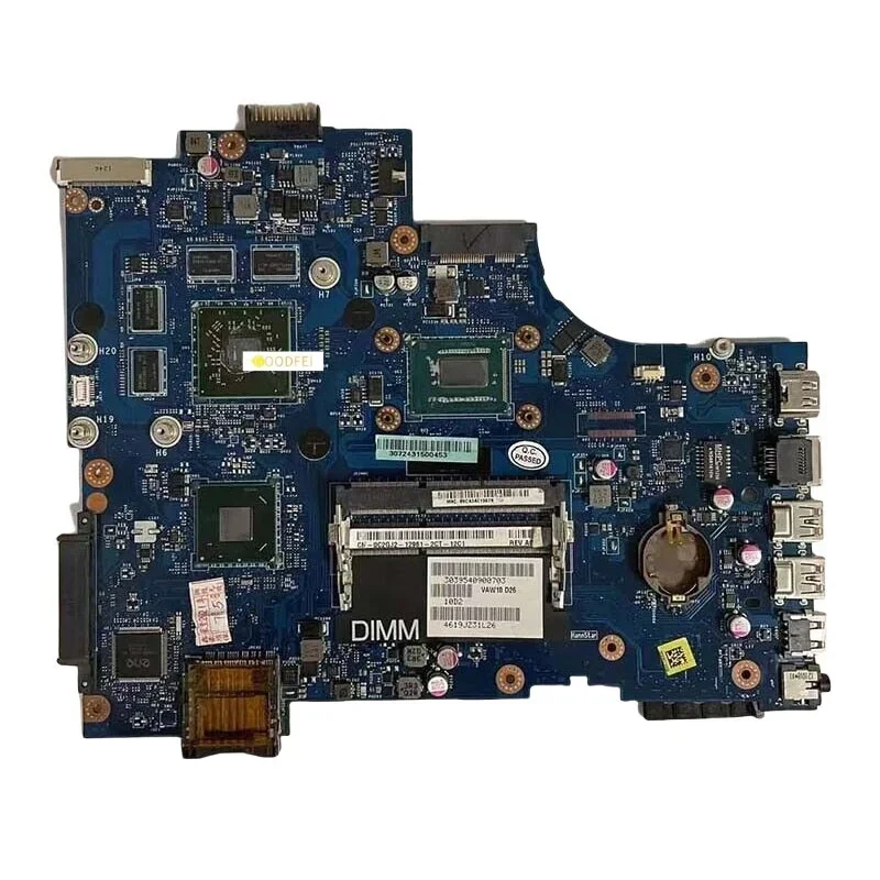 LA-9102P For Dell Inspiron 3721 5721 With I3 I5 I7-3th Gen Laptop Motherboard Notebook Mainboard 0WTY0Y 06006J 100% test OK