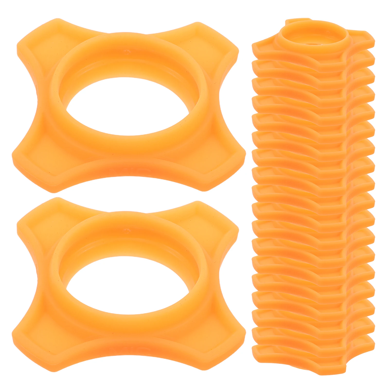 

20Pcs Microphone Anti Slip Rubber Rings Bright Orange Shockproof Grip Protector for Handheld Wireless Mic Ktv Live Streaming
