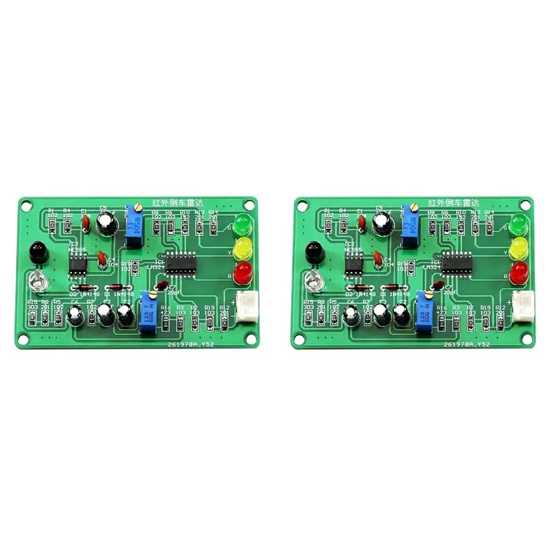 2X SMD Infrared Reversing Radar Practice Soldering Kit Welding Training Board For Arduino DIY EK1950