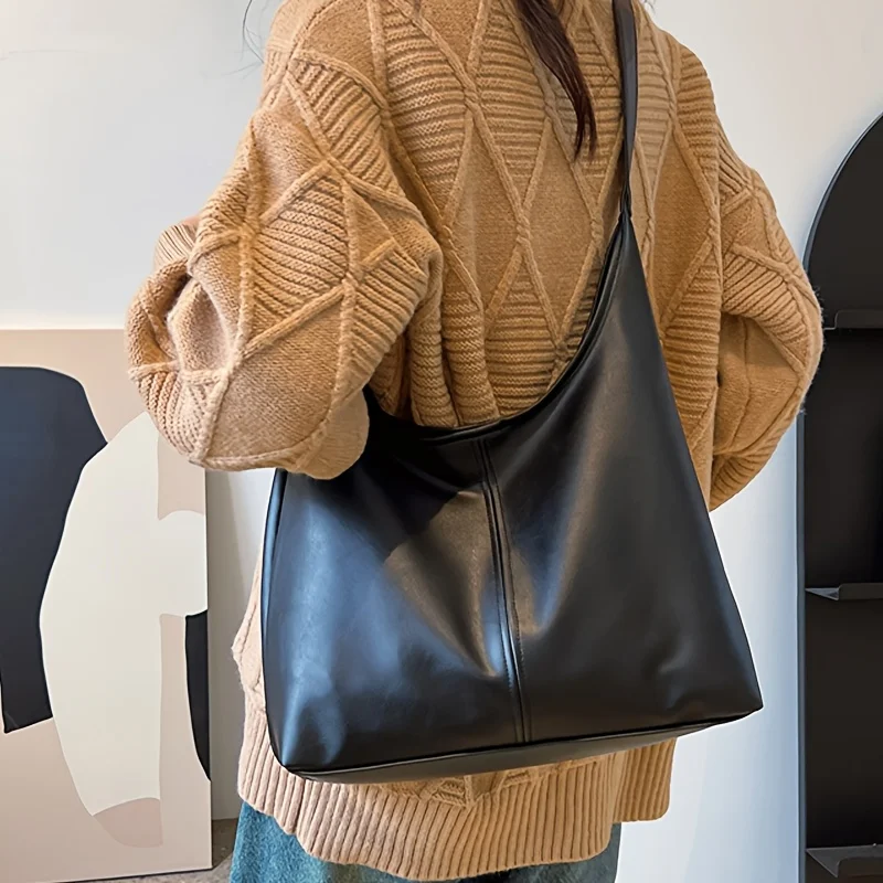 Retro-Damen-Einkaufstasche, Vintage-Unterarm-Handtasche mit Schultergurt-Design für Dating, Partys, Shopping, Reisen, mehrere Farben – Detail 4