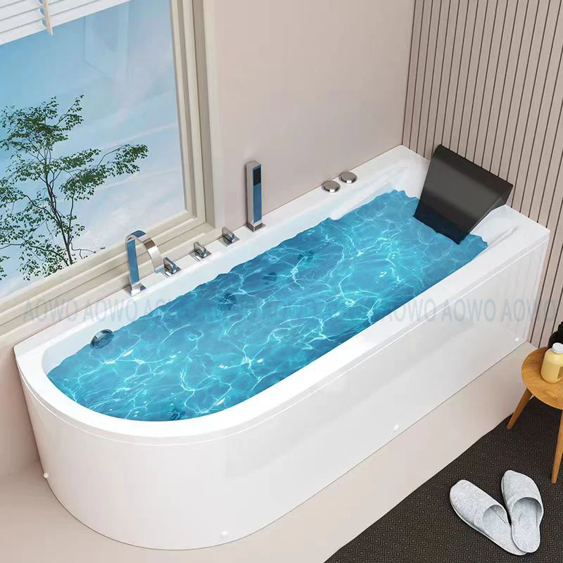 

Acrylic Corner Bathtubs Air Bubble High Quality Whirlpool Massage Villa Hotel With Heater Control Panel Waterfall Watering