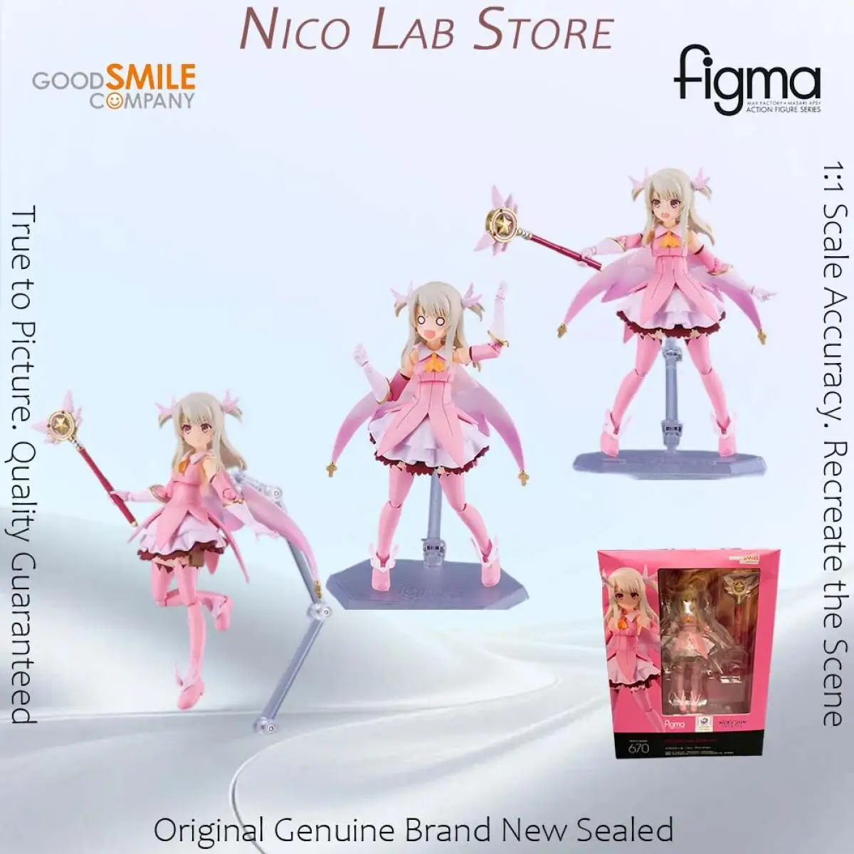 en stock, figura de Good Smile Figma Illyasviel Von Einzbern, anime Fate Ka