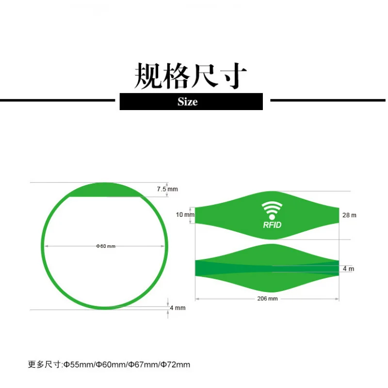 Customized. Amusement Park Sauna Scenic Area RFID Bracelet Production NFC Chip Member Consumption Identity Identification