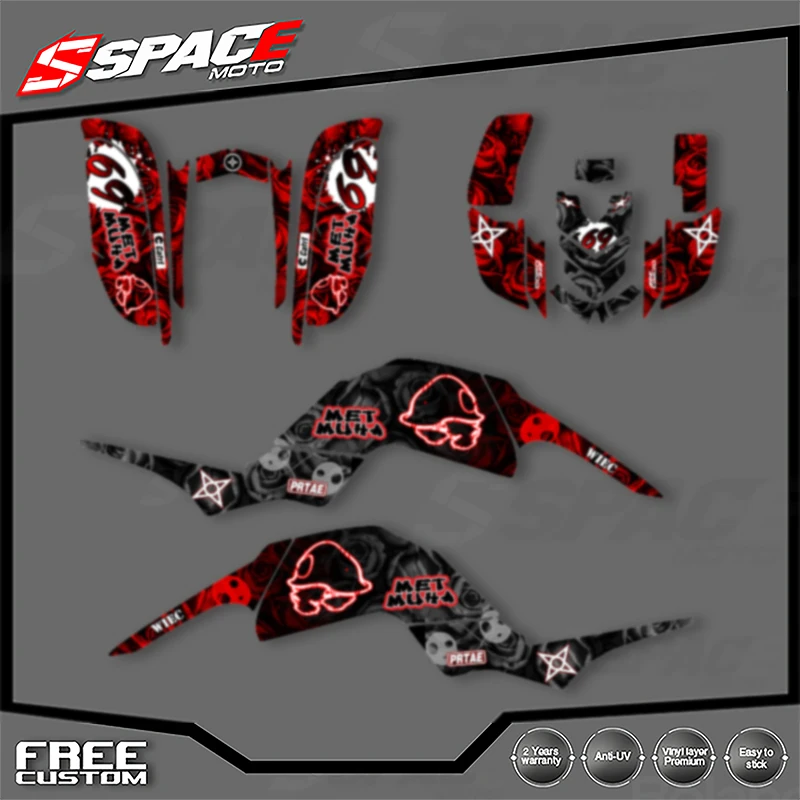 

SPACE Custom Motorcycle Graphics For YAMAHA RAPTOR 660 Decal Stickers Kits 001